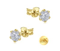 14K Gold Stud Earring 14KY-STS-5711 (MOQ 10 pcs)